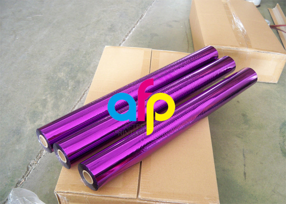 ฟิล์มโฮโลแกรม Bopp สีเมทัลลิคสำหรับปั๊มพลาสติก / พีวีซี