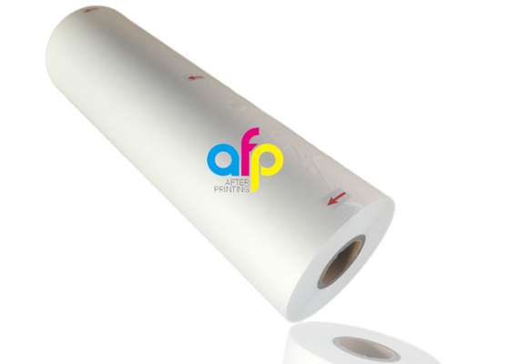 ฟิล์มเคลือบคุณภาพสูงเคลือบฟิล์มความร้อน Bopp สีขาวสำหรับกระดาษ / กระดาษแข็ง