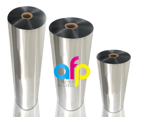 การพิมพ์ออฟเซตฟิล์มโพลีเอสเตอร์สีเงิน Metalized ทั้งสองข้างได้รับการรักษาโคโรน่าสูง