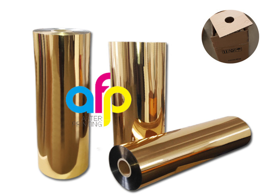 ฟิล์ม BOPP ทองคำ / เงินพิมพ์ฟิล์มม้วนฟิล์มพลาสติก Metallized