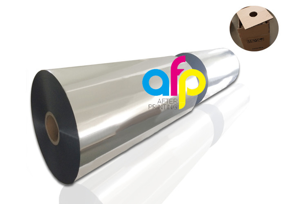 การพิมพ์ออฟเซตฟิล์มโพลีเอสเตอร์สีเงิน Metalized ทั้งสองข้างได้รับการรักษาโคโรน่าสูง
