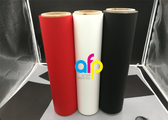 ม้วนฟิล์มเคลือบผิวด้าน 35 ไมครอนสีแดงม้วนวัสดุที่เป็นมิตรต่อสิ่งแวดล้อม