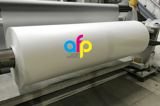 มืออาชีพเคลือบฟิล์มม้วน 381mm * 2000m ขนาดวัสดุ BOPP